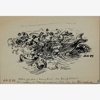 Sieben Zeichnungen Mrchen aus 1001 Nacht - Sindbad der Seefahrer 1-7